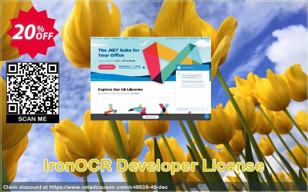 IronOCR Developer Plan Coupon, discount 20% bundle discount. Promotion: 