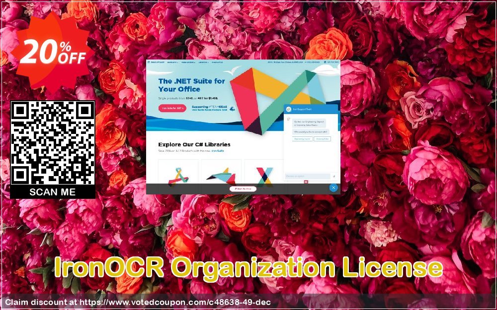 IronOCR Organization Plan Coupon, discount 20% bundle discount. Promotion: 