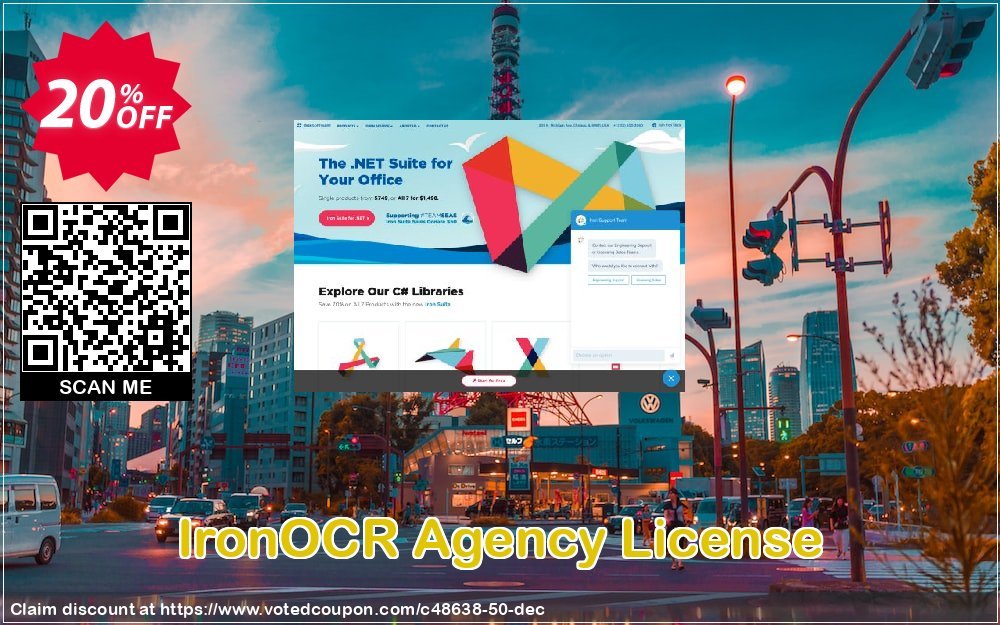 IronOCR Agency Plan Coupon, discount 20% bundle discount. Promotion: 