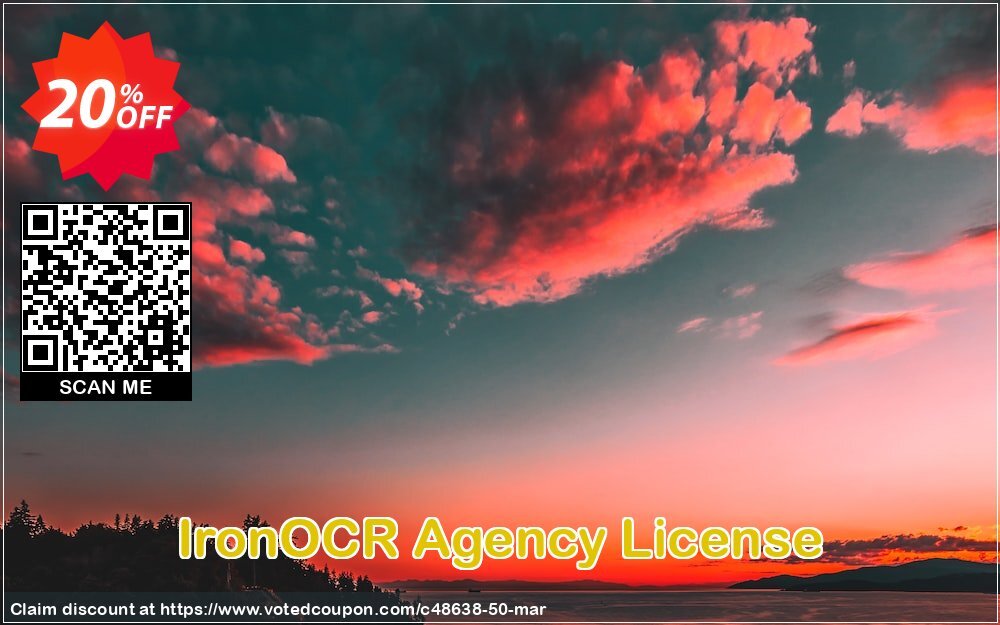 IronOCR Agency Plan Coupon, discount 20% bundle discount. Promotion: 