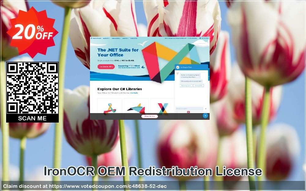 IronOCR OEM Redistribution Plan Coupon, discount 20% bundle discount. Promotion: 