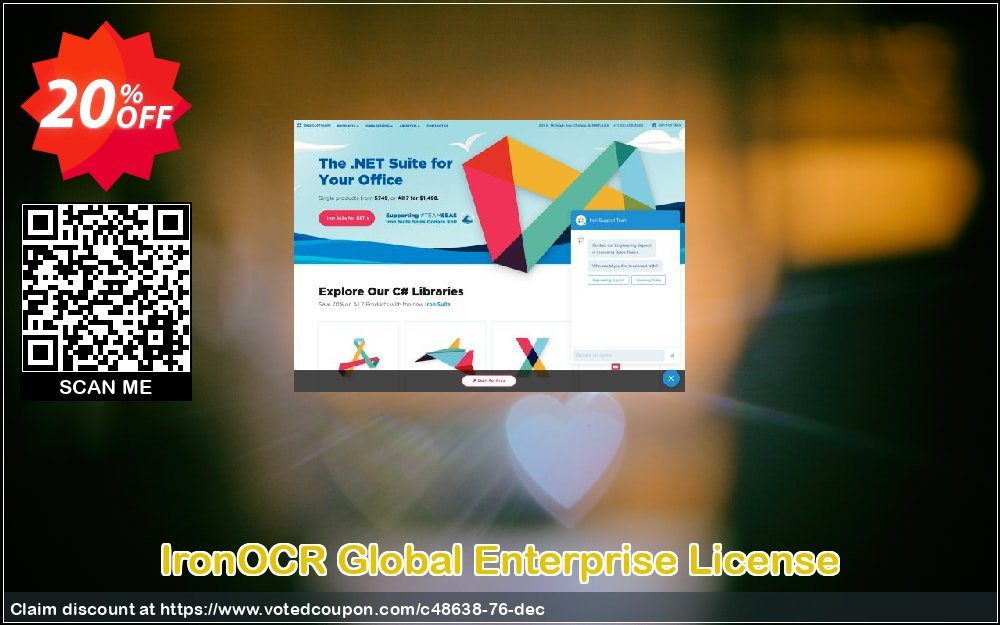 IronOCR Global Enterprise Plan Coupon, discount 20% bundle discount. Promotion: 20% discount for purchasing 2 products together as a bundle