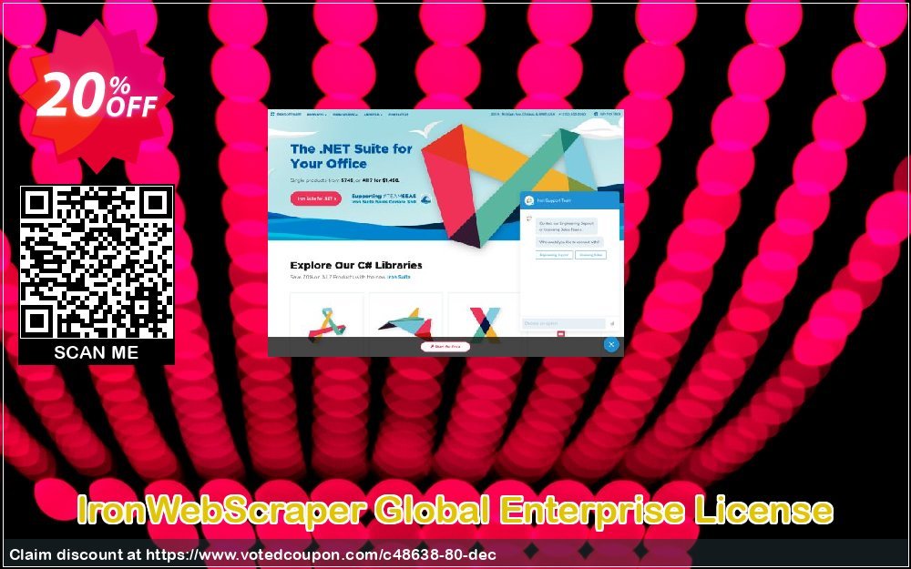 IronWebScraper Global Enterprise Plan Coupon, discount 20% bundle discount. Promotion: 20% discount for purchasing 2 products together as a bundle