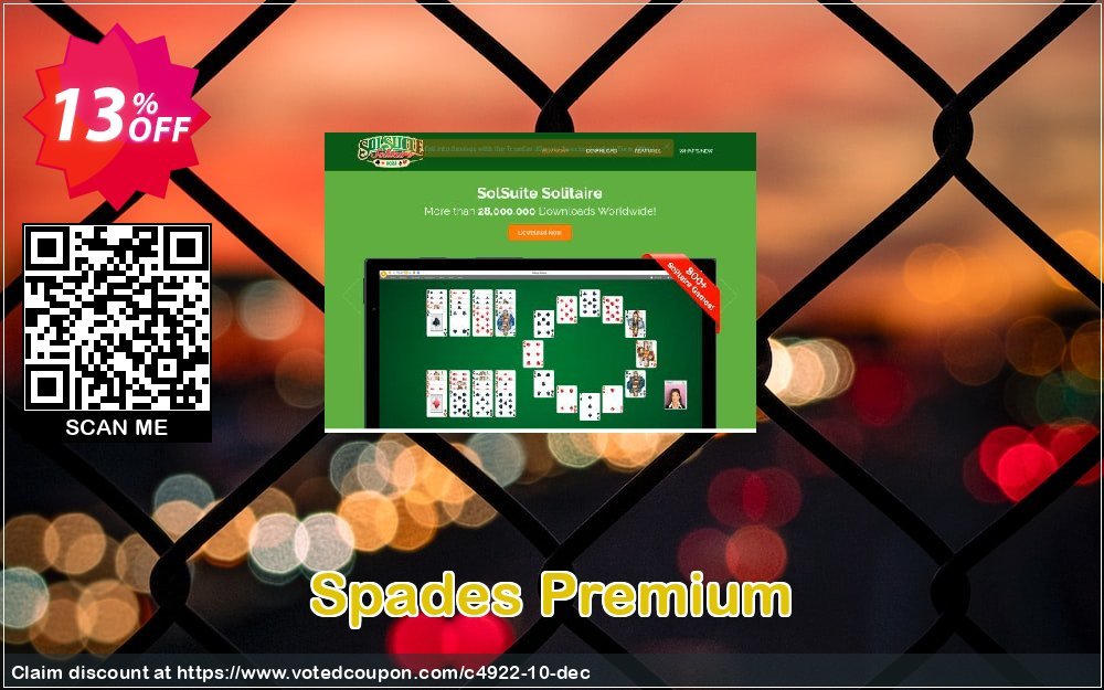 Spades Premium Coupon, discount TreeCardGames SolSuite coupon 4922. Promotion: TreeCardGames SolSuite coupon discount
