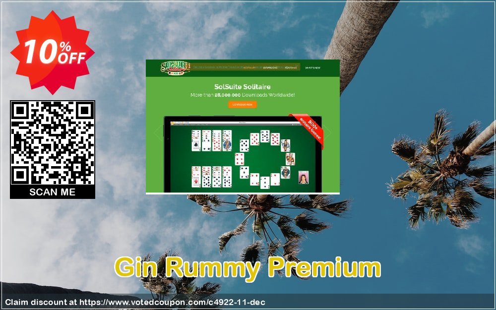 Gin Rummy Premium Coupon, discount TreeCardGames SolSuite coupon 4922. Promotion: TreeCardGames SolSuite coupon discount