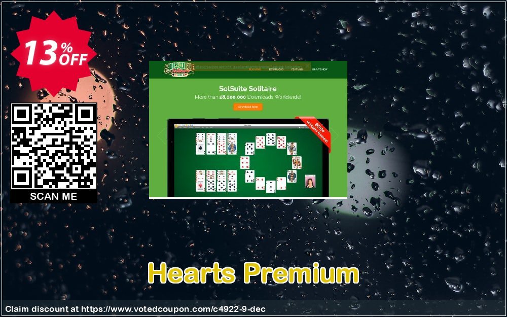 Hearts Premium Coupon, discount TreeCardGames SolSuite coupon 4922. Promotion: TreeCardGames SolSuite coupon discount