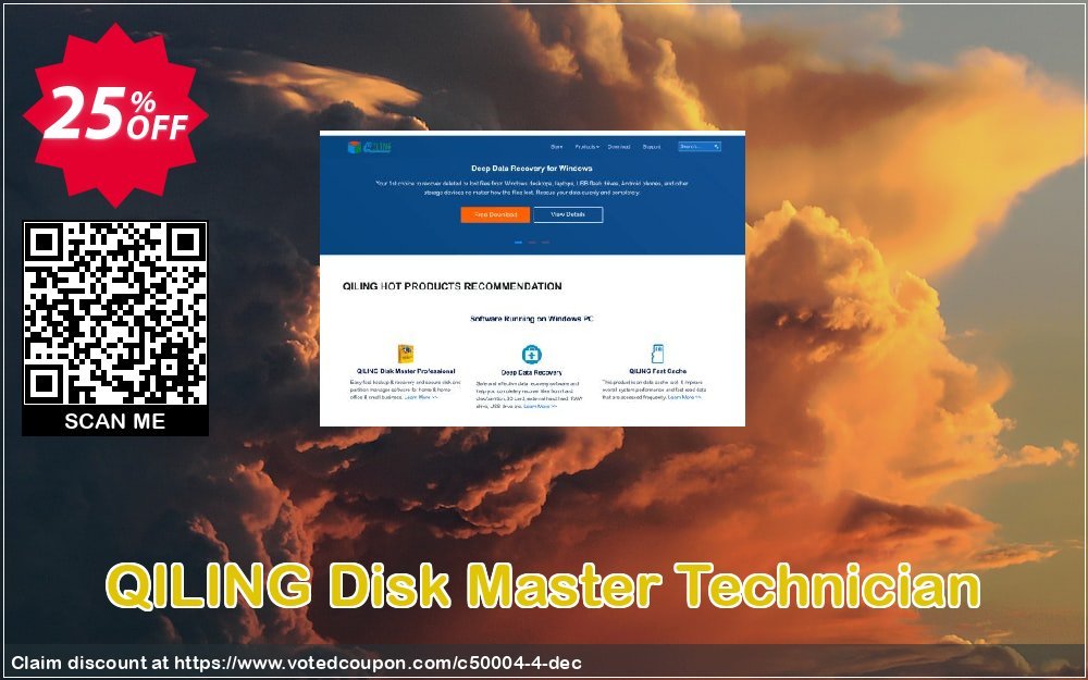 QILING Disk Master Technician Coupon, discount QILING Discount (50004). Promotion: 