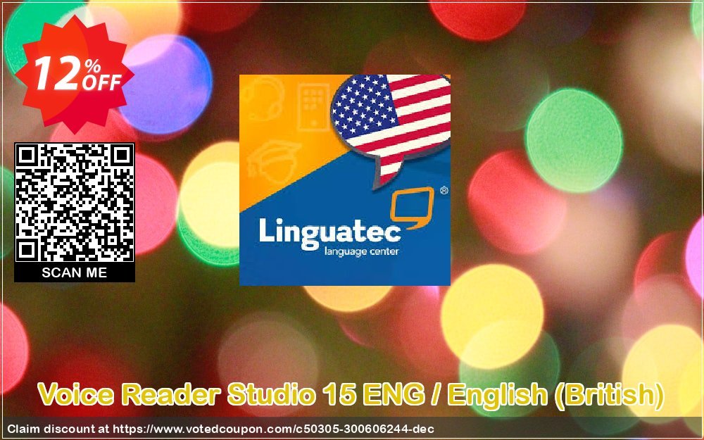 Voice Reader Studio 15 ENG / English, British  Coupon, discount Coupon code Voice Reader Studio 15 ENG / English (British). Promotion: Voice Reader Studio 15 ENG / English (British) offer from Linguatec