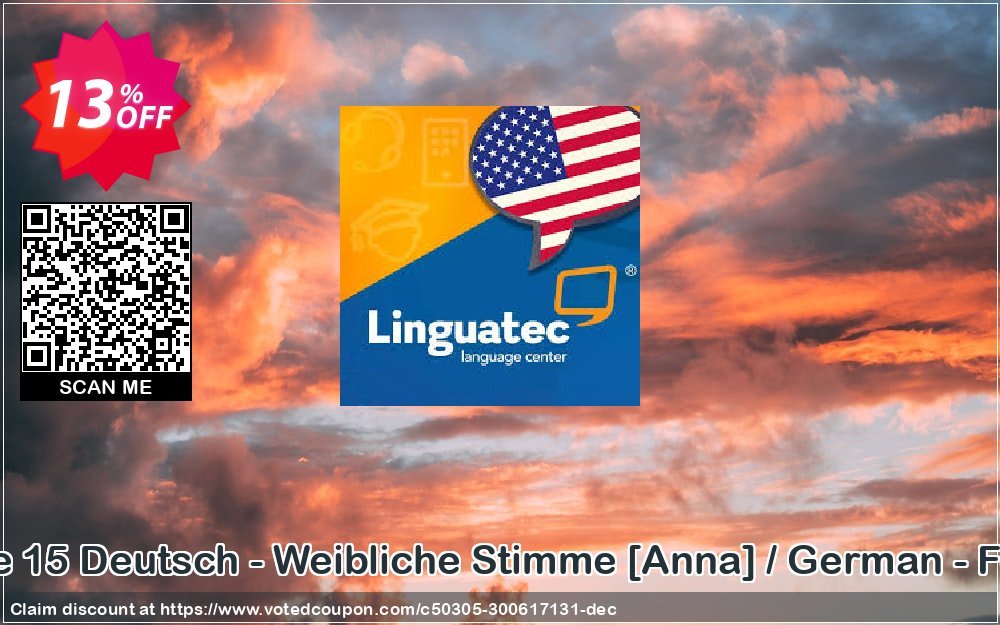 Voice Reader Home 15 Deutsch - Weibliche Stimme /Anna/ / German - Female voice /Anna/ Coupon, discount Coupon code Voice Reader Home 15 Deutsch - Weibliche Stimme [Anna] / German - Female voice [Anna]. Promotion: Voice Reader Home 15 Deutsch - Weibliche Stimme [Anna] / German - Female voice [Anna] offer from Linguatec