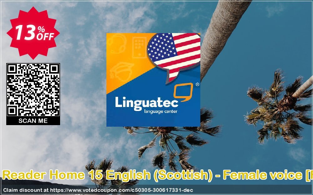 Voice Reader Home 15 English, Scottish - Female voice /Fiona/ Coupon, discount Coupon code Voice Reader Home 15 English (Scottish) - Female voice [Fiona]. Promotion: Voice Reader Home 15 English (Scottish) - Female voice [Fiona] offer from Linguatec