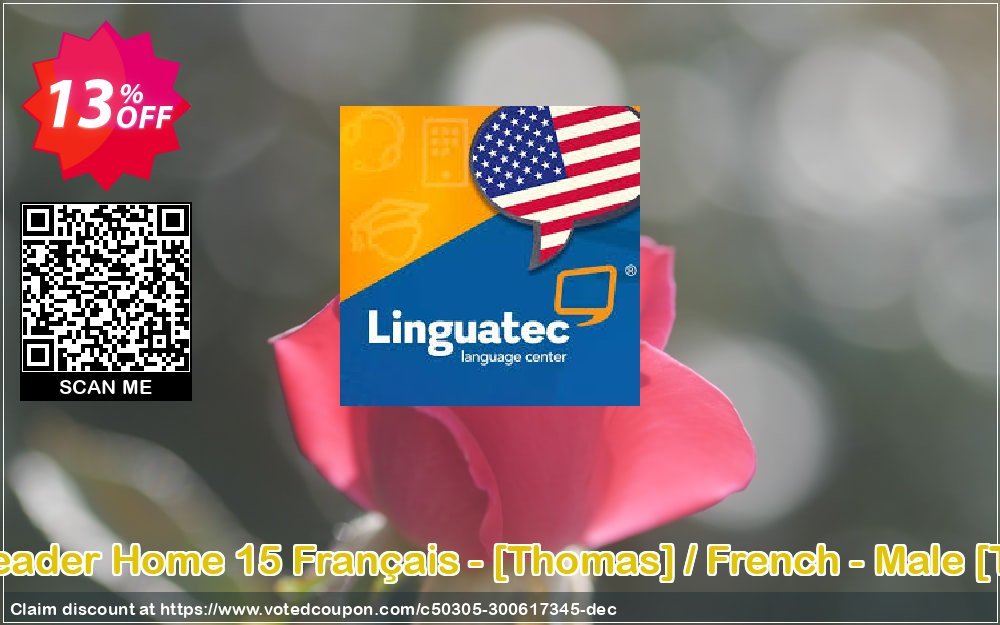 Voice Reader Home 15 Français - /Thomas/ / French - Male /Thomas/ Coupon, discount Coupon code Voice Reader Home 15 Français - [Thomas] / French - Male [Thomas]. Promotion: Voice Reader Home 15 Français - [Thomas] / French - Male [Thomas] offer from Linguatec