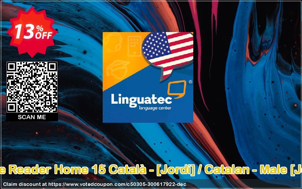 Voice Reader Home 15 Català - /Jordi/ / Catalan - Male /Jordi/ Coupon, discount Coupon code Voice Reader Home 15 Català - [Jordi] / Catalan - Male [Jordi]. Promotion: Voice Reader Home 15 Català - [Jordi] / Catalan - Male [Jordi] offer from Linguatec