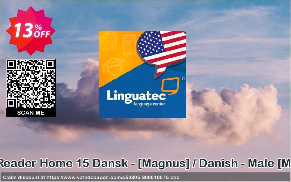 Voice Reader Home 15 Dansk - /Magnus/ / Danish - Male /Magnus/ Coupon, discount Coupon code Voice Reader Home 15 Dansk - [Magnus] / Danish - Male [Magnus]. Promotion: Voice Reader Home 15 Dansk - [Magnus] / Danish - Male [Magnus] offer from Linguatec