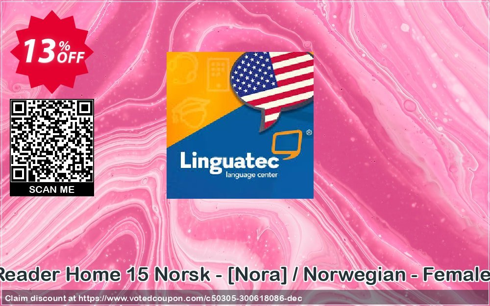 Voice Reader Home 15 Norsk - /Nora/ / Norwegian - Female /Nora/ Coupon, discount Coupon code Voice Reader Home 15 Norsk - [Nora] / Norwegian - Female [Nora]. Promotion: Voice Reader Home 15 Norsk - [Nora] / Norwegian - Female [Nora] offer from Linguatec