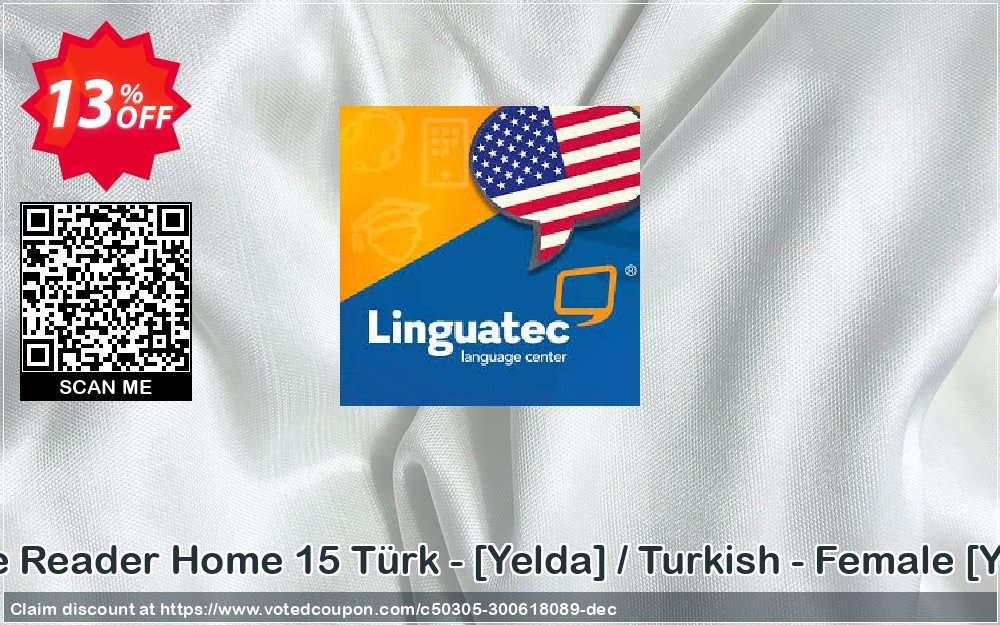 Voice Reader Home 15 Türk - /Yelda/ / Turkish - Female /Yelda/ Coupon, discount Coupon code Voice Reader Home 15 Türk - [Yelda] / Turkish - Female [Yelda]. Promotion: Voice Reader Home 15 Türk - [Yelda] / Turkish - Female [Yelda] offer from Linguatec