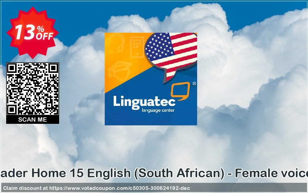 Voice Reader Home 15 English, South African - Female voice /Tessa/ Coupon, discount Coupon code Voice Reader Home 15 English (South African) - Female voice [Tessa]. Promotion: Voice Reader Home 15 English (South African) - Female voice [Tessa] offer from Linguatec