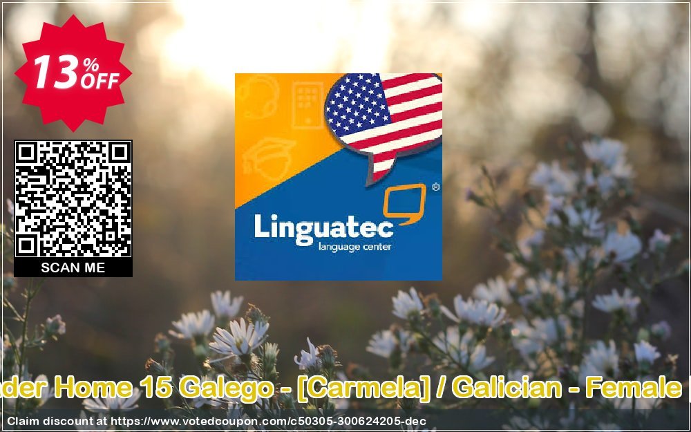 Voice Reader Home 15 Galego - /Carmela/ / Galician - Female /Carmela/ Coupon, discount Coupon code Voice Reader Home 15 Galego - [Carmela] / Galician - Female [Carmela]. Promotion: Voice Reader Home 15 Galego - [Carmela] / Galician - Female [Carmela] offer from Linguatec