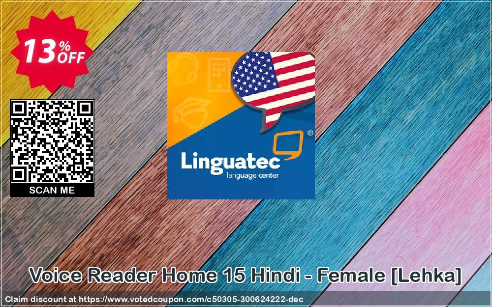 Voice Reader Home 15 Hindi - Female /Lehka/ Coupon, discount Coupon code Voice Reader Home 15 Hindi - Female [Lehka]. Promotion: Voice Reader Home 15 Hindi - Female [Lehka] offer from Linguatec