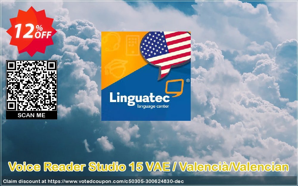 Voice Reader Studio 15 VAE / Valencià/Valencian Coupon, discount Coupon code Voice Reader Studio 15 VAE / Valencià/Valencian. Promotion: Voice Reader Studio 15 VAE / Valencià/Valencian offer from Linguatec