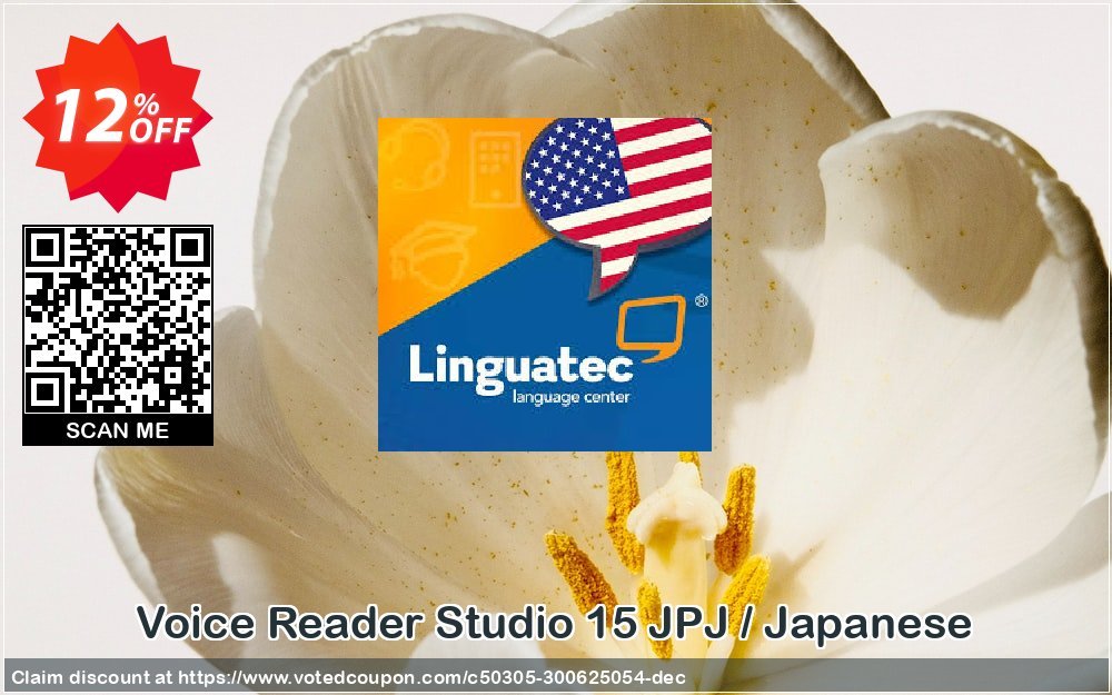 Voice Reader Studio 15 JPJ / Japanese Coupon, discount Coupon code Voice Reader Studio 15 JPJ / Japanese. Promotion: Voice Reader Studio 15 JPJ / Japanese offer from Linguatec