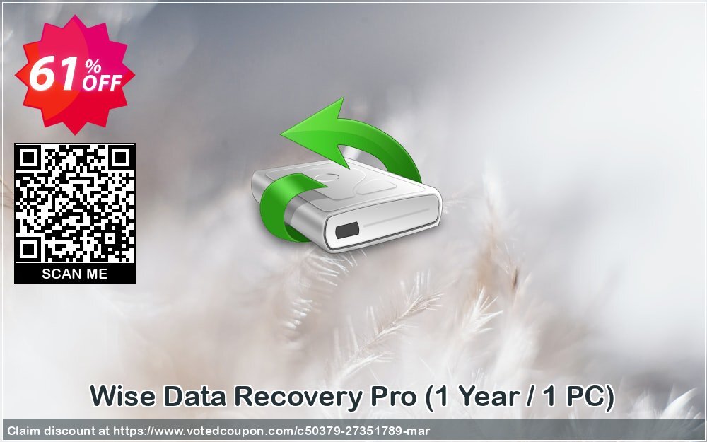 Wise Data Recovery Pro, Yearly / 1 PC  Coupon Code Apr 2024, 51% OFF - VotedCoupon