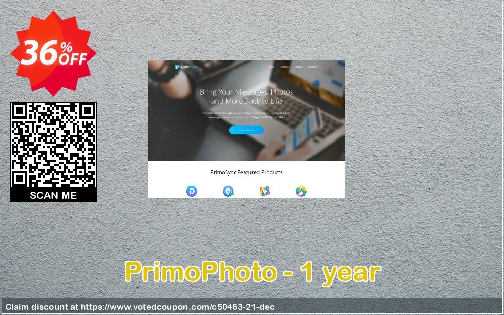 PrimoPhoto - Yearly Coupon, discount PrimoSync discount codes (50463). Promotion: PrimoSync discount promo (50463)
