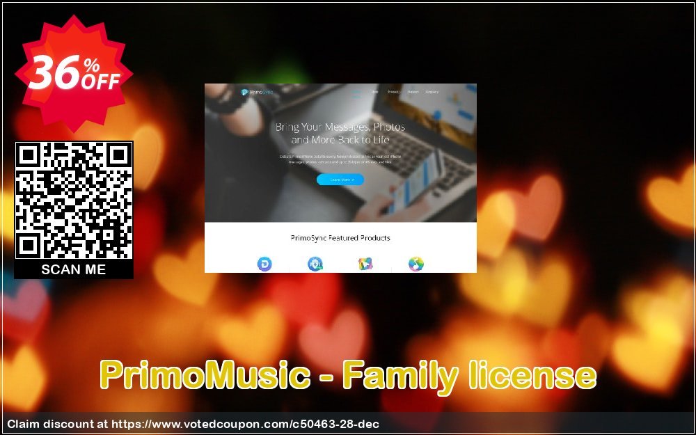 PrimoMusic - Family Plan Coupon, discount PrimoSync discount codes (50463). Promotion: PrimoSync discount promo (50463)