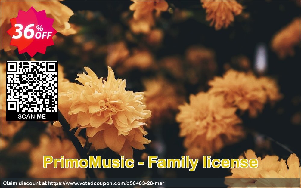 PrimoMusic - Family Plan Coupon, discount PrimoSync discount codes (50463). Promotion: PrimoSync discount promo (50463)