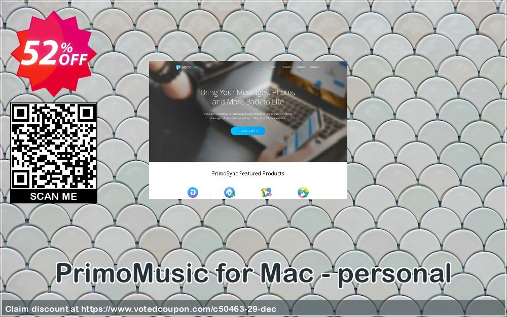 PrimoMusic for MAC - personal Coupon, discount PrimoSync discount codes (50463). Promotion: PrimoSync discount promo (50463)