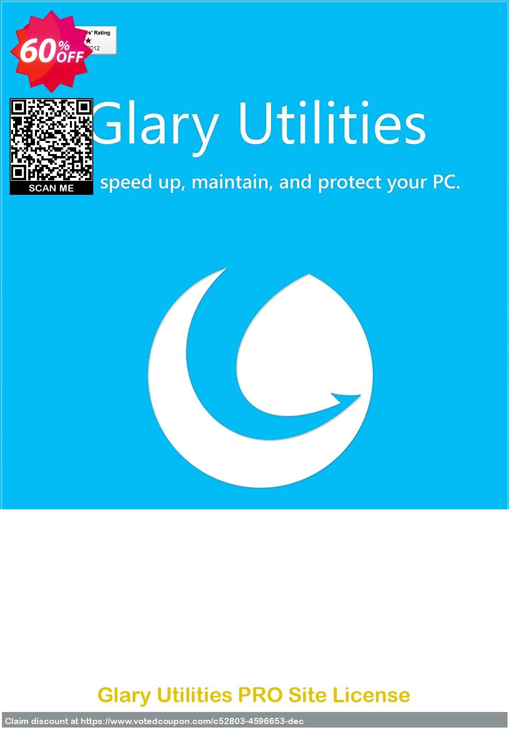 Glary Utilities PRO Site Plan Coupon, discount GUP50. Promotion: Special promotions code of Glary Utilities PRO Site License - 1 Year Subscription 2024