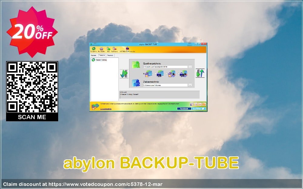 abylon BACKUP-TUBE Coupon, discount 20% OFF abylon BACKUP-TUBE, verified. Promotion: Big sales code of abylon BACKUP-TUBE, tested & approved