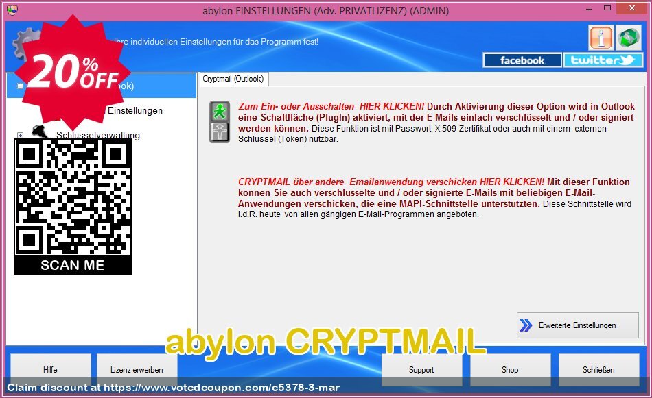 abylon CRYPTMAIL Coupon, discount 20% OFF abylon CRYPTMAIL, verified. Promotion: Big sales code of abylon CRYPTMAIL, tested & approved