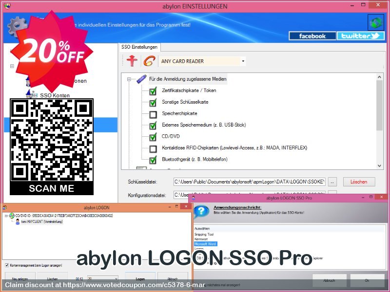 abylon LOGON SSO Pro Coupon, discount 20% OFF abylon LOGON SSO Pro, verified. Promotion: Big sales code of abylon LOGON SSO Pro, tested & approved