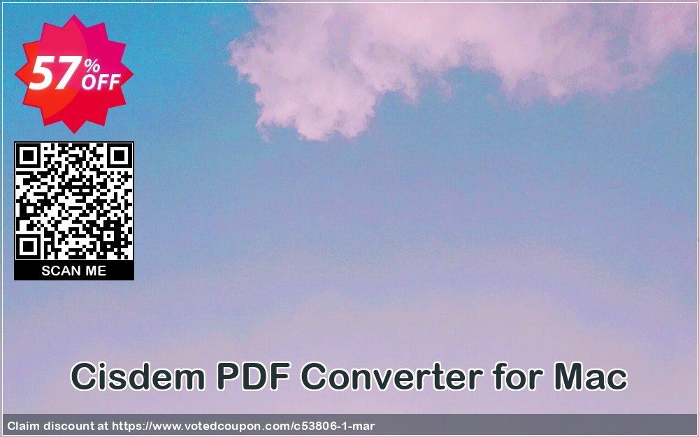 Cisdem PDF Converter for MAC Coupon, discount Cisdem PDFConverter for Mac - 1 Year License awful deals code 2024. Promotion: Promo code of Cisdem.com