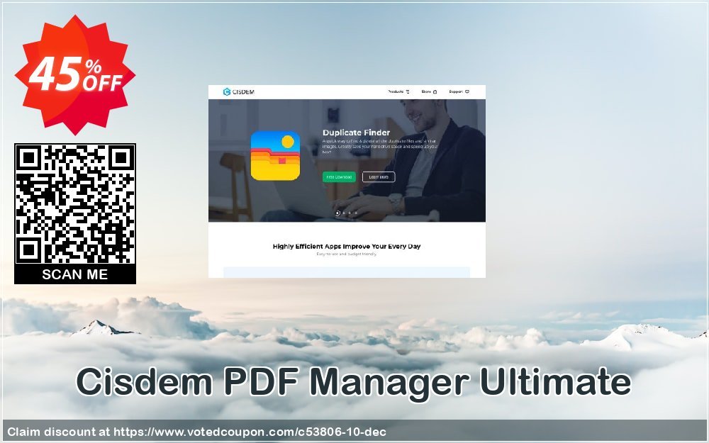 Cisdem PDF Manager Ultimate Coupon, discount Cisdem PDFManagerUltimate for Mac - Single License dreaded offer code 2024. Promotion: Promo code of Cisdem.com