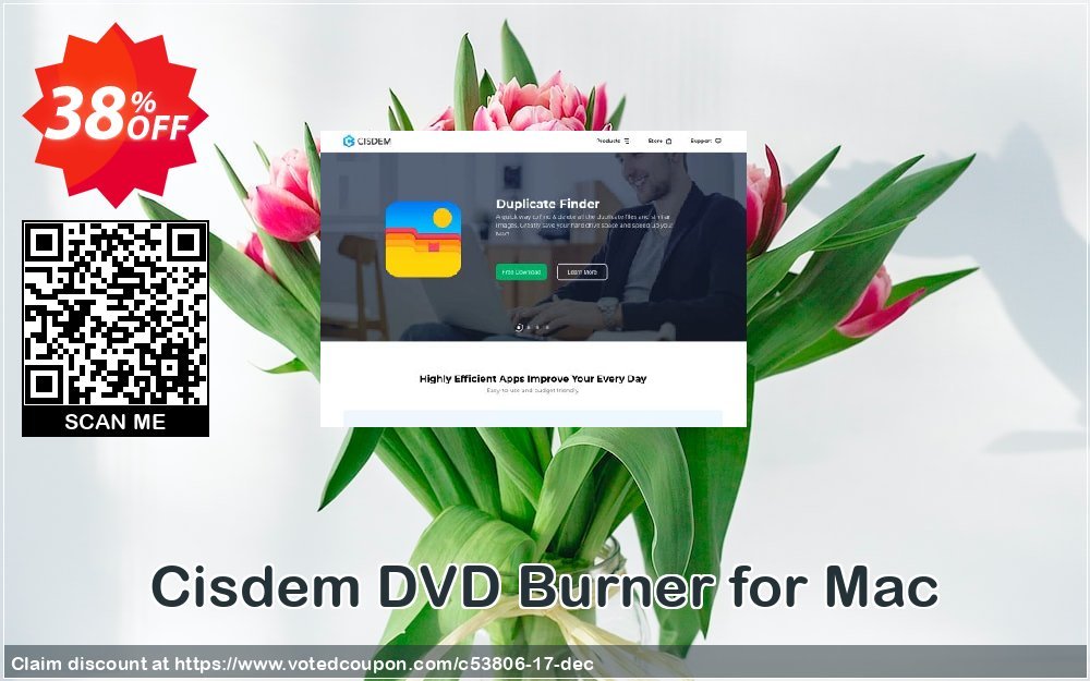 Cisdem DVD Burner for MAC Coupon, discount Cisdem DVDBurner for Mac - 1 Year License excellent offer code 2023. Promotion: Promo code of Cisdem.com