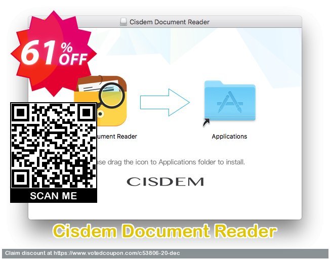 Cisdem Document Reader Coupon, discount Cisdem DocumentReader for Mac - Single License formidable offer code 2024. Promotion: Promo code of Cisdem.com