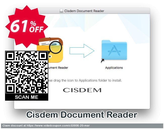 Cisdem Document Reader Coupon, discount Cisdem DocumentReader for Mac - Single License formidable offer code 2024. Promotion: Promo code of Cisdem.com