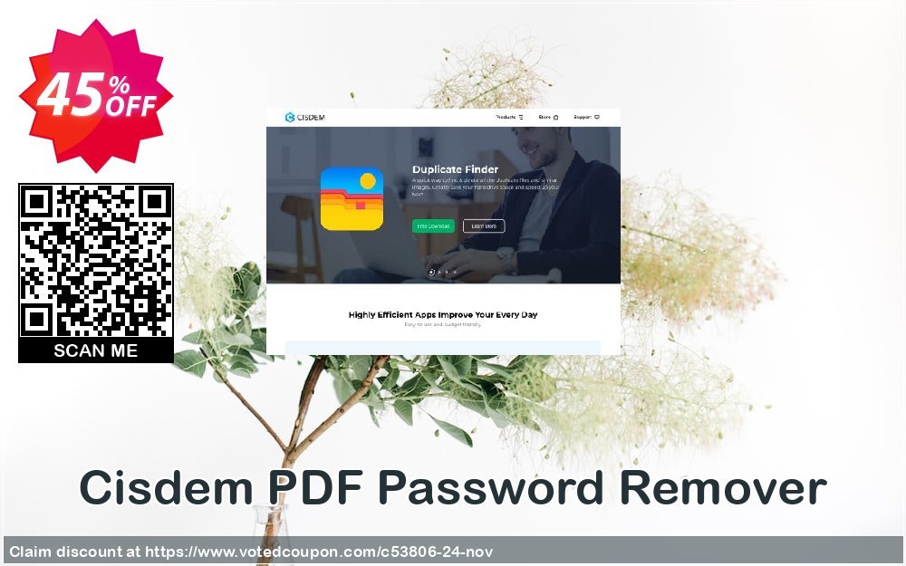 Cisdem PDF Password Remover Coupon, discount Discount from Cisdem Inc (53806). Promotion: Promo code of Cisdem.com