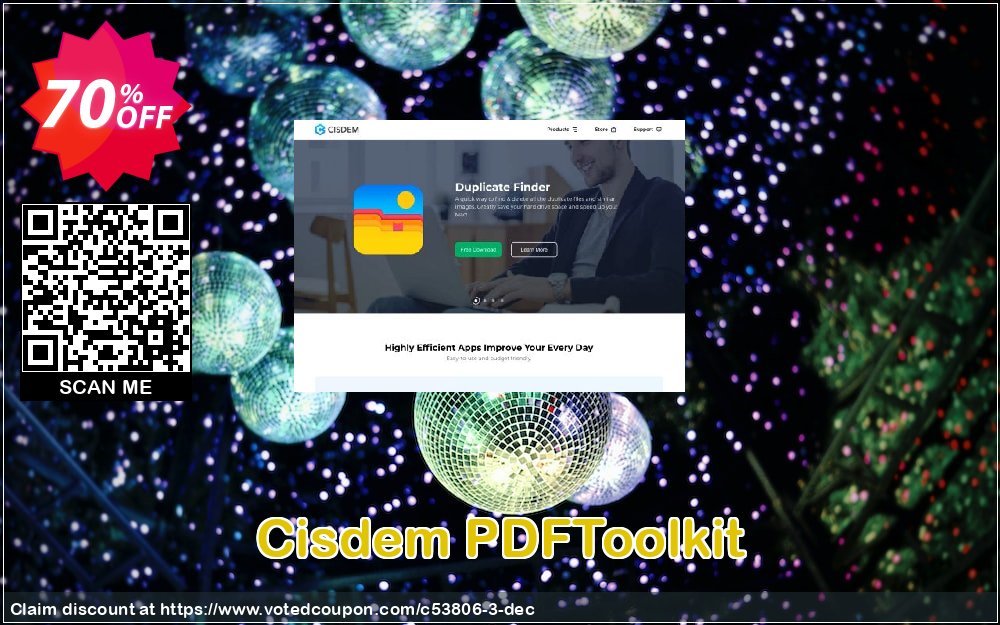 Cisdem PDFToolkit Coupon, discount Cisdem PDFToolkit for Mac - Single License Exclusive promo code 2024. Promotion: Promo code of Cisdem.com