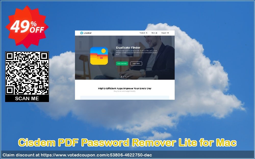 Cisdem PDF Password Remover Lite for MAC Coupon, discount Cisdem PDFPasswordRemover Lite for Mac - Single License impressive deals code 2024. Promotion: impressive deals code of Cisdem PDFPasswordRemover Lite for Mac - Single License 2024