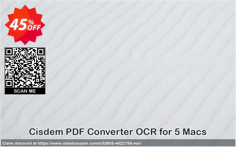 Cisdem PDF Converter OCR for 5 MACs Coupon, discount Cisdem PDFConverterOCR for Mac - 1 Year License for 5 Macs awful deals code 2024. Promotion: awful deals code of Cisdem PDFConverterOCR for Mac - 1 Year License for 5 Macs 2024