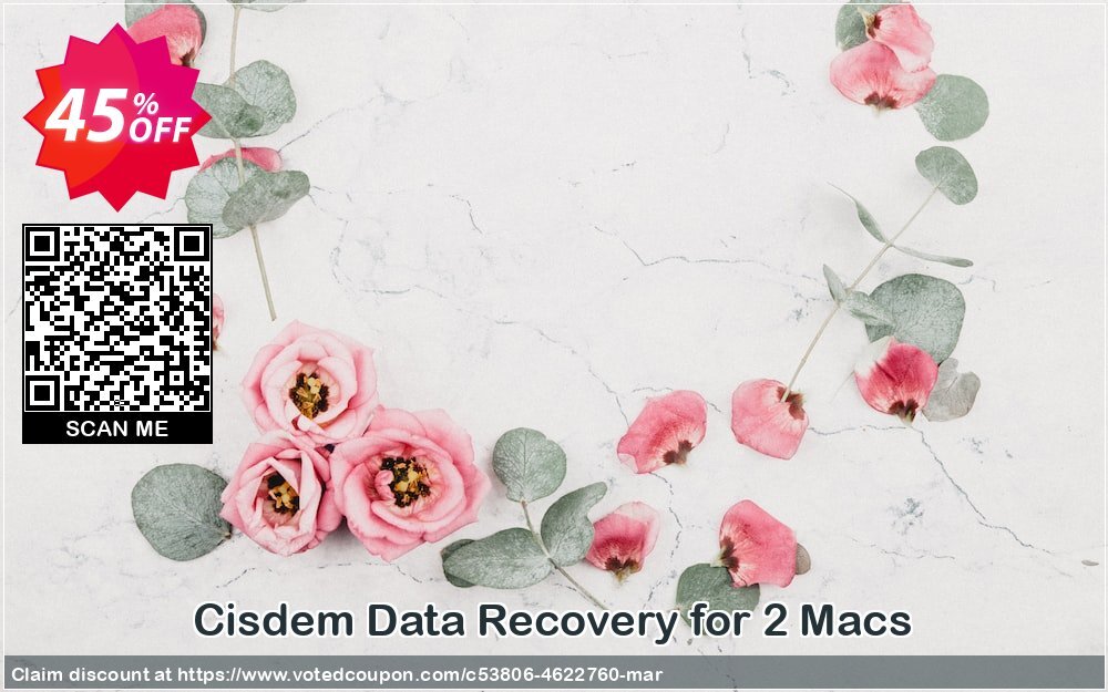 Cisdem Data Recovery for 2 MACs Coupon, discount Cisdem DataRecovery for Mac - License for 2 Macs amazing discount code 2024. Promotion: amazing discount code of Cisdem DataRecovery for Mac - License for 2 Macs 2024