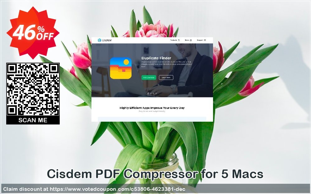 Cisdem PDF Compressor for 5 MACs Coupon Code May 2024, 46% OFF - VotedCoupon