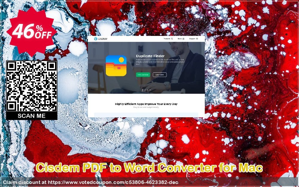 Cisdem PDF to Word Converter for MAC Coupon, discount Cisdem PDFtoWordConverter for Mac - Single License super offer code 2023. Promotion: super offer code of Cisdem PDFtoWordConverter for Mac - Single License 2023