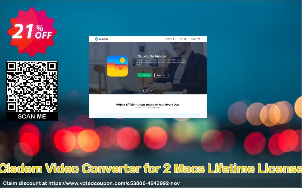 Cisdem Video Converter for 2 MACs Lifetime Plan Coupon, discount Cisdem VideoConverter for Mac - 1 Year License for 2 Macs formidable discounts code 2024. Promotion: formidable discounts code of Cisdem VideoConverter for Mac - 1 Year License for 2 Macs 2024