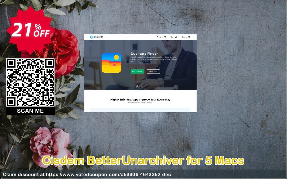 Cisdem BetterUnarchiver for 5 MACs Coupon, discount Cisdem BetterUnarchiver for Mac - License for 5 Macs awesome deals code 2023. Promotion: awesome deals code of Cisdem BetterUnarchiver for Mac - License for 5 Macs 2023