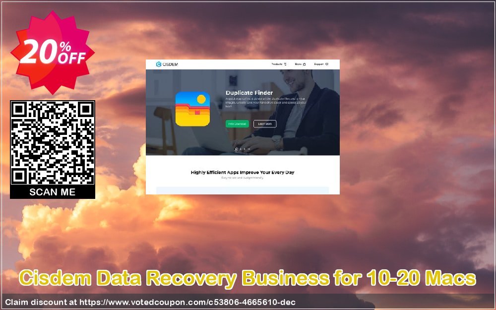 Cisdem Data Recovery Business for 10-20 MACs Coupon Code Jun 2024, 20% OFF - VotedCoupon