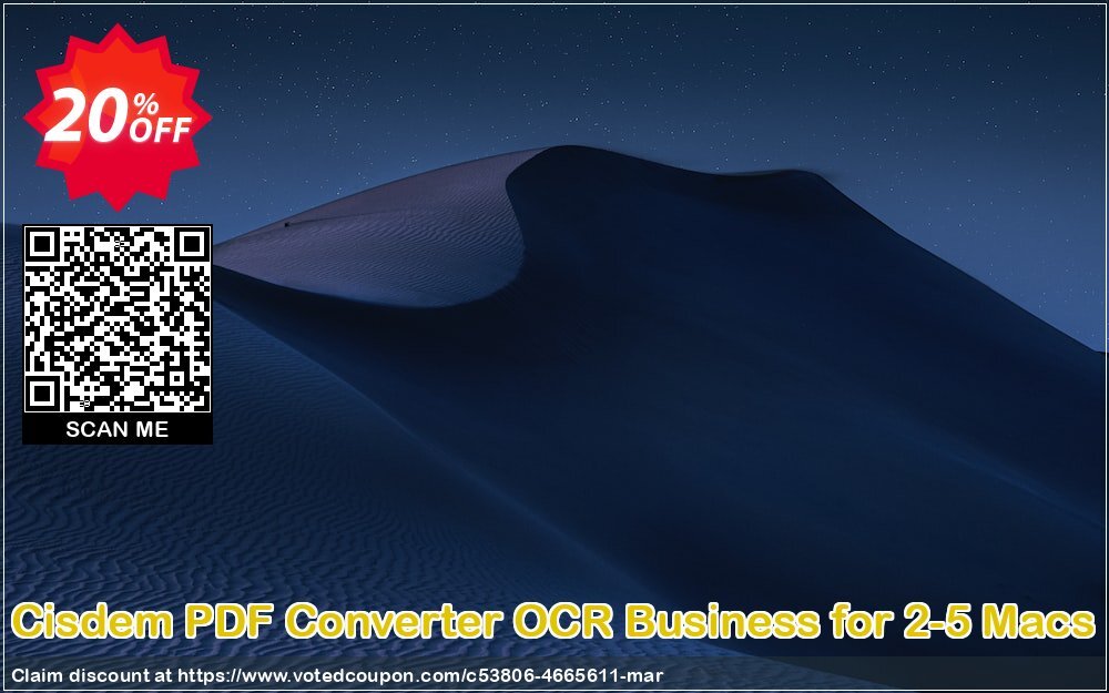 Cisdem PDF Converter OCR Business for 2-5 MACs Coupon Code Apr 2024, 20% OFF - VotedCoupon