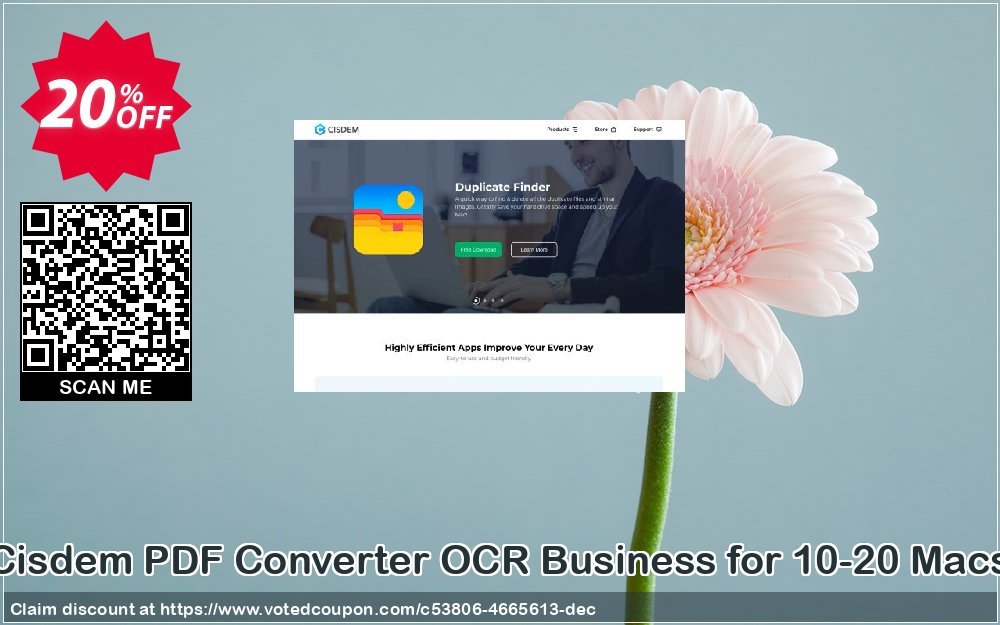 Cisdem PDF Converter OCR Business for 10-20 MACs Coupon Code Apr 2024, 20% OFF - VotedCoupon